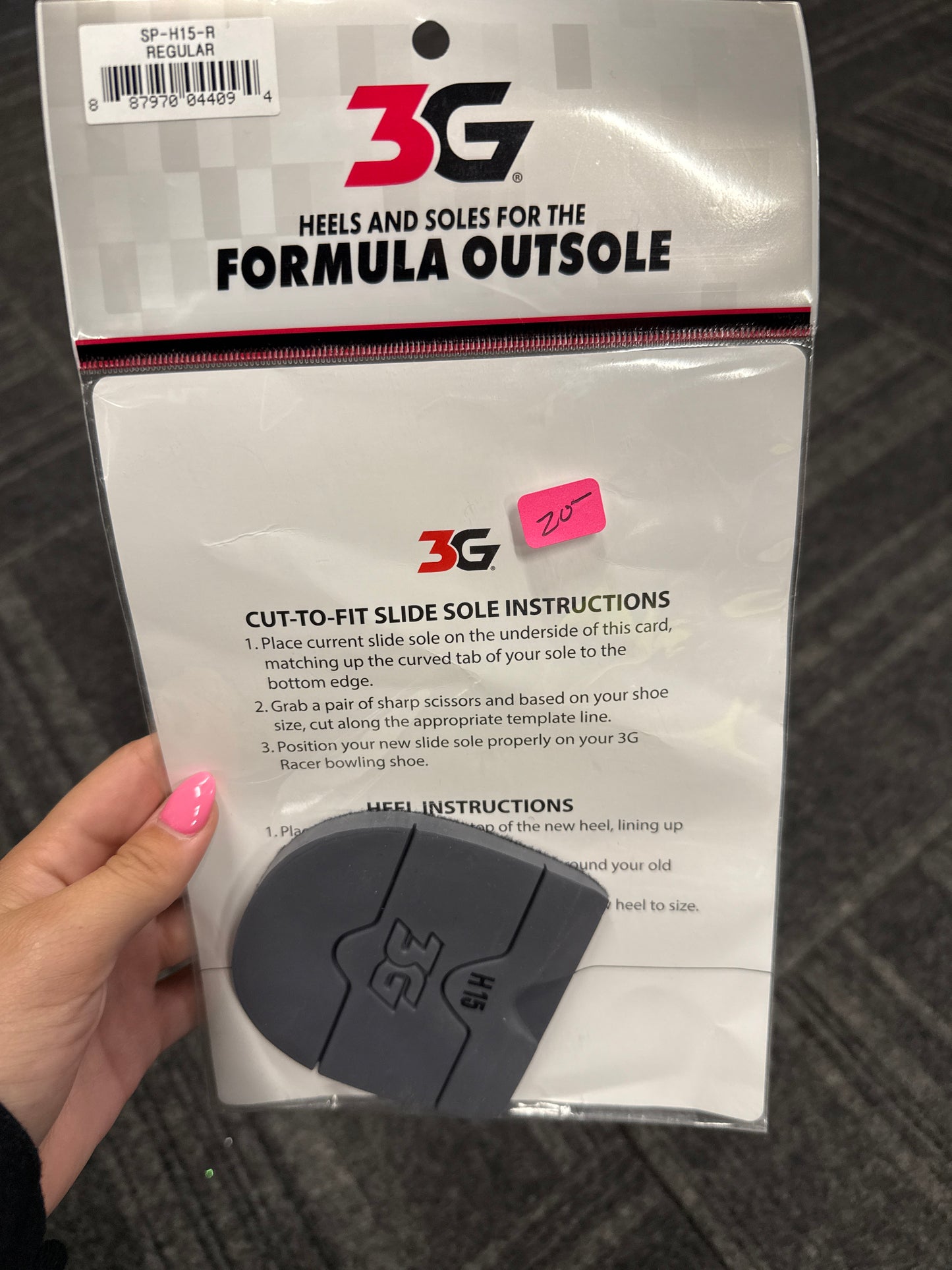 3G Heels and Soles for the formula outsole H15