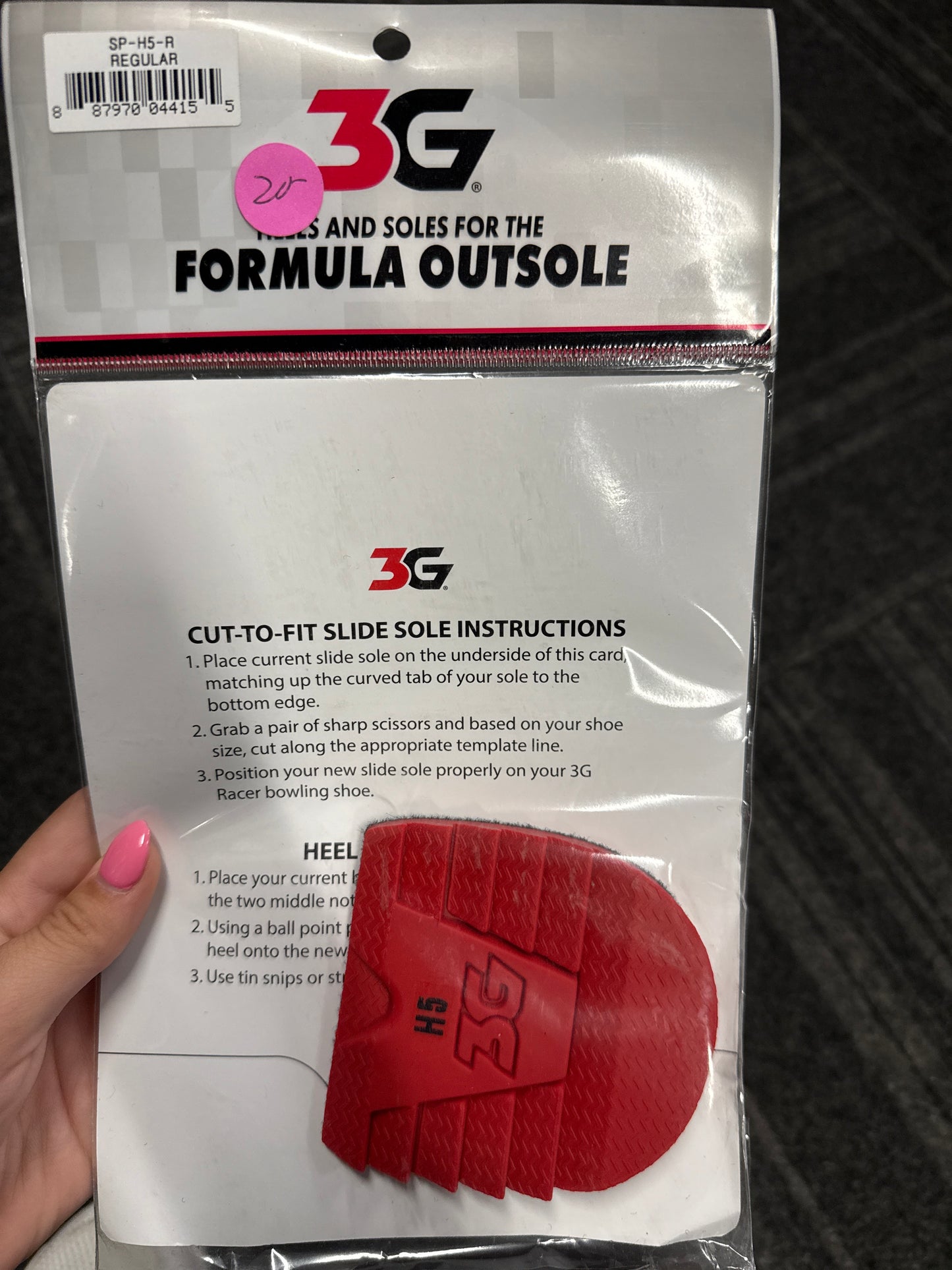 3G Heels and soles for the formula outsole H5